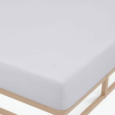 Drap-housse peluche hiver gris argenté 140 x 190 - 160 x 200 cm pack double