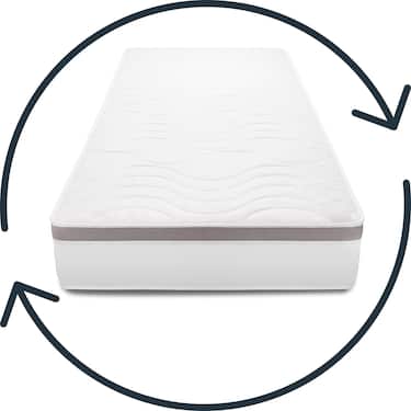 Matelas ergonomique à ressorts ensachés 7 zones Sleezzz Diamond T1000 180 x 200 cm, hauteur 23 cm, degré de fermeté H2/H3, 1 000 ressorts/2 m² + 2 parures de lit en microfibre CloudComfort Basic 135 x 200 cm + 80 x 80 cm