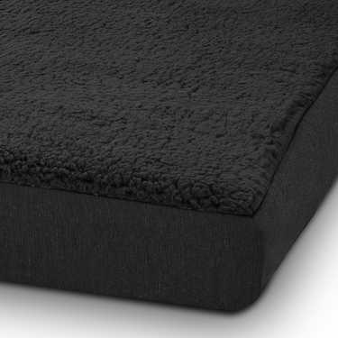 100 x 65 x 10 cm coussin ergonomique pour chien taille L, couleur noir