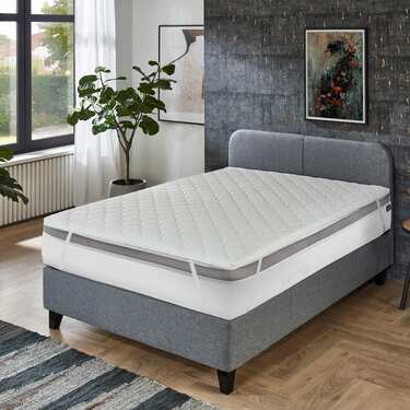 Surmatelas viscoélastique souple 140 x 200 cm, hauteur 6 cm, avec effet mémoire de forme