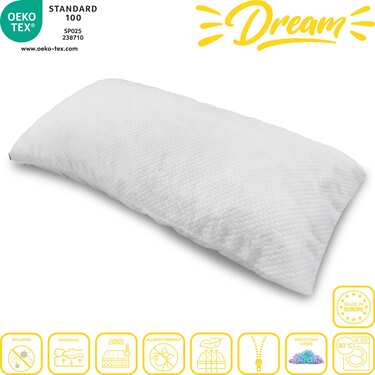 4 x oreillers viscoélastiques Dream 40 x 80 cm 4 x oreillers viscoélastiques Dream 40 x 80 cm