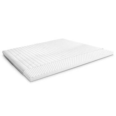Surmatelas en mousse froide Supportho Premium Topper 140 x 200 cm H3, hauteur 9 cm, degré de fermeté H3 avec housse antibactérienne + oreiller Supportho effet gel 40 x 80 cm