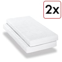 Lot de deux matelas Premium 7 zones 80x200 cm CloudComfort, hauteur 15 cm, degré de fermeté H2/H3, Twin-Set