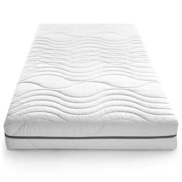 Matelas viscoélastique 7 zones Sleezzz Smart 90 x 200 cm, hauteur 18 cm, degré de fermeté H3 avec mousse à mémoire de forme Air + oreiller CloudComfort Basic gel-flocons 40x80 cm