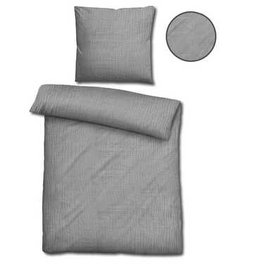 Lot de deux parures de lit Sleezzz® mousseline grise 135 x 200 cm + 80 x 80 cm