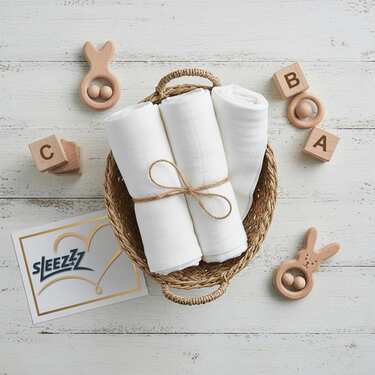 Langes en mousseline blanche de 70 x 70 cm, lot de 20, 100 % coton