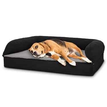 100 x 70 x 27 cm Lit orthopédique pour chien avec dossier taille M