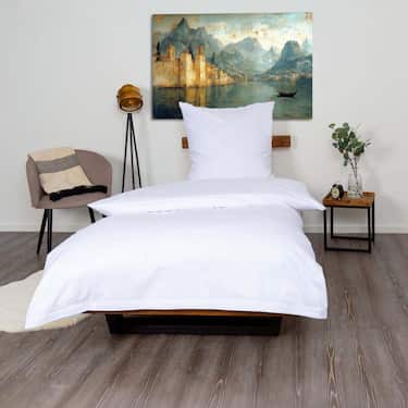 155 x 220 cm couette microfibre toute l'année, poids de remplissage : env. 900 g, extra légère + housse de couette Setex pour personnes allergiques, encasing 155 x 220 cm