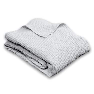 140 x 200 cm couvre-lit en polycoton léger gaufré gris clair