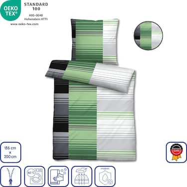 Draps de lit en microfibre seersucker 155 x 220 + 80 x 80 cm en pack de 4