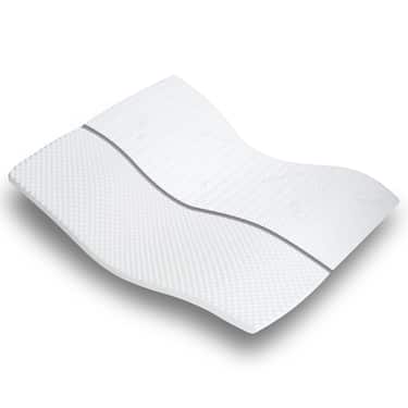 Topper en mousse froide Supportho Premium Topper 120 x 200 cm H3, hauteur 9 cm, degré de fermeté H3 avec housse antibactérienne CloudComfort Basic Oreiller en flocons de gel 40 x 80 cm