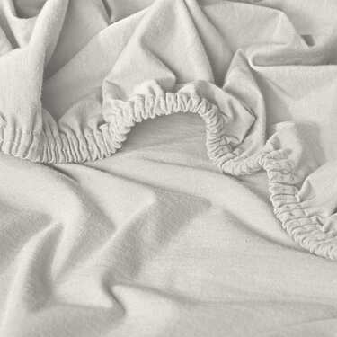 Drap-housse en coton Castell Jersey, blanc, 90 x 190 - 100 x 200 cm, lot de deux