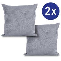 Taie d'oreiller gris jungle 50 x 50 cm