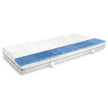 Matelas viscoélastique 7 zones Sleezzz Smart 120 x 200 cm, hauteur 18 cm, degré de fermeté H3 avec mousse à mémoire de forme Air