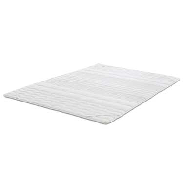 Surmatelas en mousse confort Sleezzz® Basic de 2,5 cm 140 x 200 cm avec piquage ondulé 7 zones et élastiques d'angle