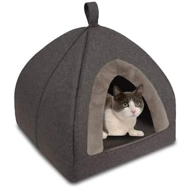 45 x 46 x 46 cm Niche pour chiens et chats avec coussin intérieur viscoélastique