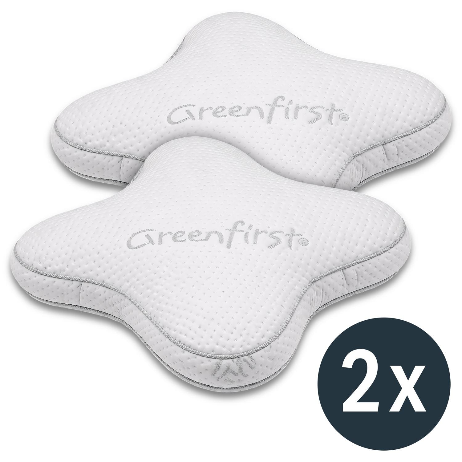 Pack de deux oreillers Sleezzz® Premium en mousse gel pour le contour et le sommeil sur le ventre