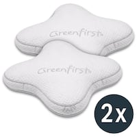 2 x oreillers Sleezzz® Premium en mousse gel pour le contour et le sommeil sur le ventre