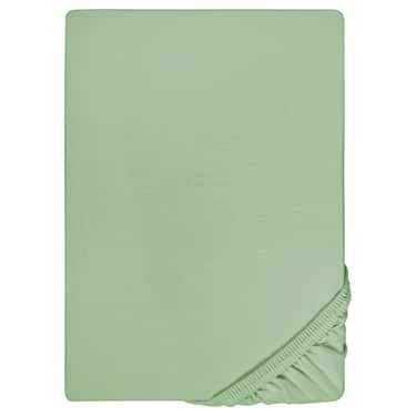 Drap-housse microfibre jersey interlock vert 90 x 190 - 100 x 200 cm
