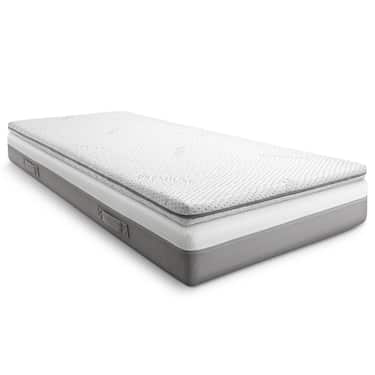 Topper en mousse froide Supportho Premium Topper 120 x 200 cm H3, hauteur 9 cm, degré de fermeté H3 avec housse antibactérienne CloudComfort Basic Oreiller en flocons de gel 40 x 80 cm
