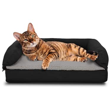 80 x 55 x 23 cm Lit orthopédique pour chien avec dossier taille M