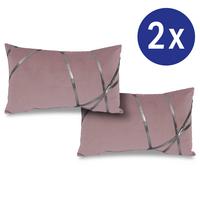 Coussin décoratif rose 30 x 50 cm