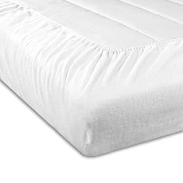 Setex REFIBRA Drap-housse en coton fin blanc 200 x 200 cm