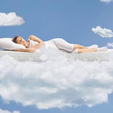 Matelas à ressorts ensachés Sleezzz Superior 90 x 200 cm, hauteur 18 cm, degré de fermeté H3 + CloudComfort Basic set de lit en microfibre 135 x 200 cm + 80 x 80 cm