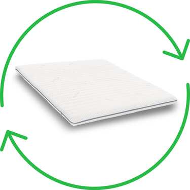 Surmatelas en mousse froide Supportho Premium Topper 140 x 200 cm H3, hauteur 9 cm, degré de fermeté H3 avec housse antibactérienne + oreiller Supportho effet gel 40 x 80 cm