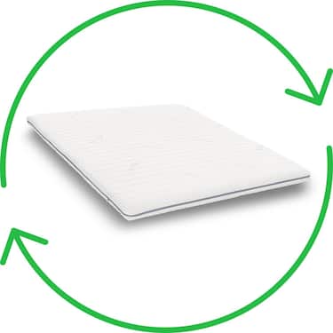 Topper en mousse froide Supportho Premium Topper 120 x 200 cm H3, hauteur 9 cm, degré de fermeté H3 avec housse antibactérienne CloudComfort Basic Oreiller en flocons de gel 40 x 80 cm