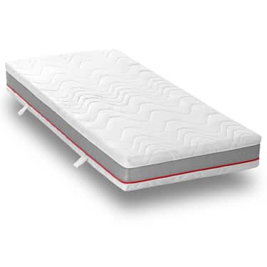 Matelas ergonomique à ressorts ensachés Sleezzz Premium 90 x 200 cm, hauteur 23 cm, degré de fermeté H2/H3 + surmatelas / surmatelas 90 x 200 cm