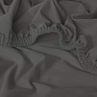 Drap-housse en jersey gris foncé 90 x 190 - 100 x 200 cm 100% coton bio