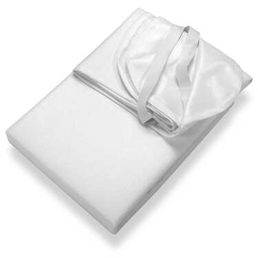 Setex Protège-matelas imperméable en molleton Fixspann 200 x 200 cm, protège-matelas 100% coton en blanc