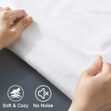 Lot de 4 draps-housses en molleton imperméables 140 x 200 cm