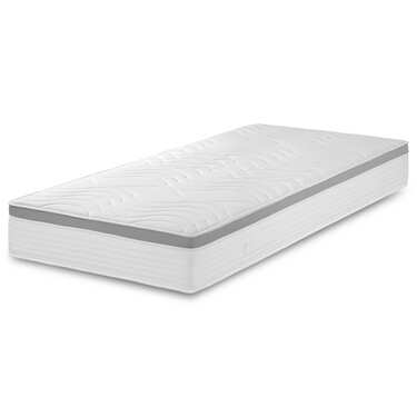 Matelas ergonomique 7 zones à ressorts ensachés Sleezzz Diamond T1000 90 x 200 cm, hauteur 23 cm, degré de fermeté H2/H3, 1000 ressorts/2m² + surmatelas / surmatelas 90 x 200 cm