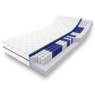 Matelas à ressorts ensachés Sleezzz Superior 90 x 200 cm, hauteur 18 cm, degré de fermeté H3 + CloudComfort Basic set de lit en microfibre 135 x 200 cm + 80 x 80 cm
