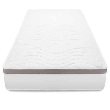 Matelas ergonomique 7 zones à ressorts ensachés Sleezzz Diamond T1000 90 x 200 cm, hauteur 23 cm, degré de fermeté H2/H3, 1000 ressorts/2m² + surmatelas / surmatelas 90 x 200 cm