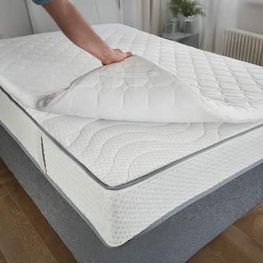 Surmatelas viscoélastique souple 140 x 200 cm, hauteur 6 cm, avec effet mémoire de forme