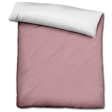 Lot de 2 parures de lit Sleezzz® Renforcé réversibles rose/blanc 135 x 200 + 80 x 80 cm