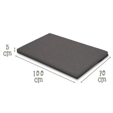 100 x 70 x 5 cm tapis viscoélastique pour chiens taille L