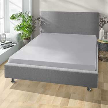 Prevleka Castell iz mikrovlaken interlock jersey temno siva 90 x 190 - 100 x 200 cm v pakiranju 4 kosov
