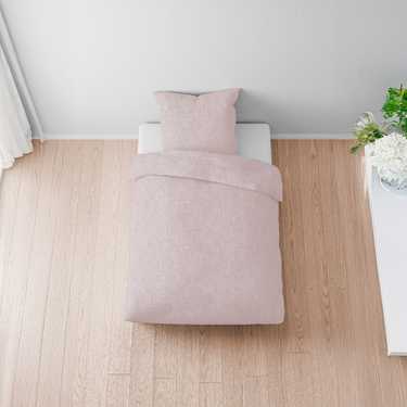 Lot de 2 parures de lit Sleezzz® mousseline rose 135 x 200 cm + 80 x 80 cm