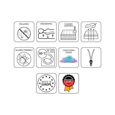 Oreiller viscoélastique de soutien de la nuque Dream 40 x 80 cm Oreiller viscoélastique de soutien de la nuque Dream 40 x 80 cm