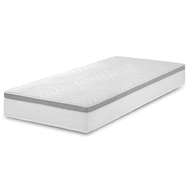 Matelas ergonomique à ressorts ensachés 7 zones Sleezzz Diamond T1000 180 x 200 cm, hauteur 23 cm, degré de fermeté H2/H3, 1 000 ressorts/2 m² + 2 parures de lit en microfibre CloudComfort Basic 135 x 200 cm + 80 x 80 cm