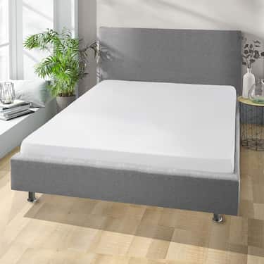 Setex REFIBRA Drap-housse en coton fin blanc 160 x 200 cm