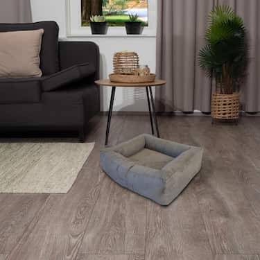 Petzzz lit ergonomique pour chats et chiens Ortho S 75 x 65 x 22 cm avec coussin intérieur amovible avec face été et hiver