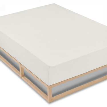 Lot de 4 draps-housses en jersey de coton Castell, blancs, 90 x 190 - 100 x 200 cm