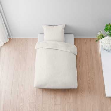 Lot de 2 parures de lit Sleezzz® mousseline nature 135 x 200 cm + 80 x 80 cm