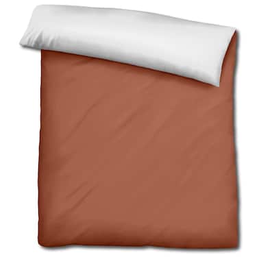 Lot de deux Sleezzz® Renforcé réversible marron/blanc 135 x 200 + 80 x 80 cm