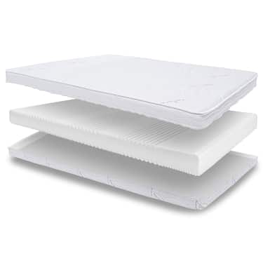 Matelas ergonomique en mousse froide Supportho Lavender 90 x 200 cm, hauteur 18 cm, degré de fermeté H2/H3 + surmatelas / surmatelas 90 x 200 cm
